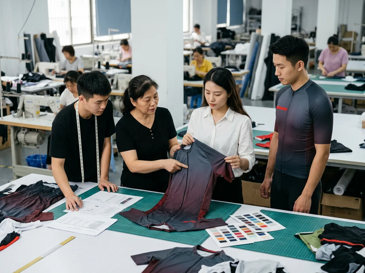 Sample approval and fit review with brand client