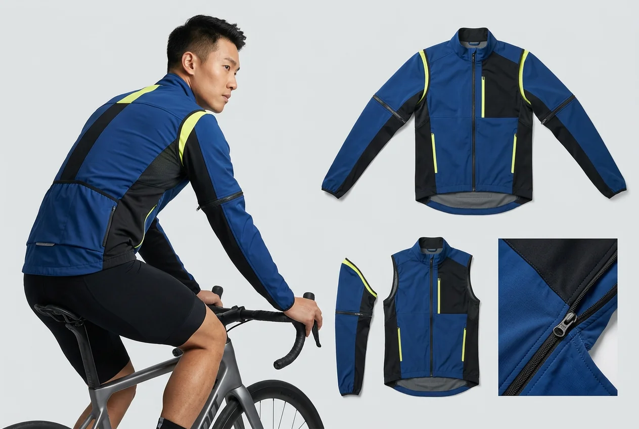 Convertible Detachable Cycling Jackets