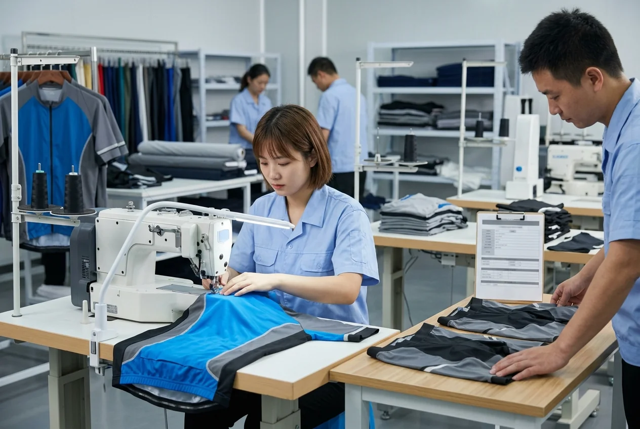 Corporate cycling team uniform program