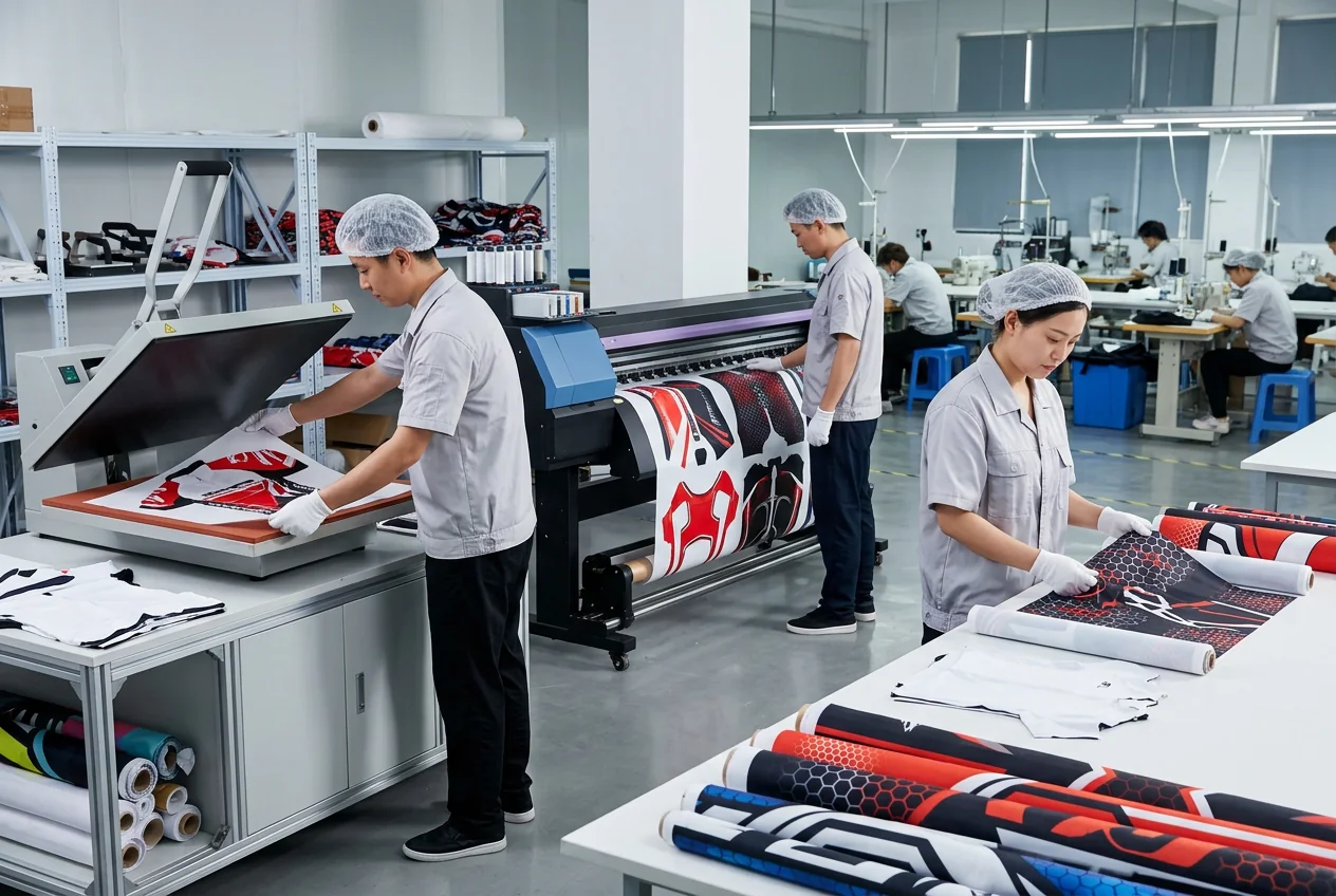 Sublimation printing for cycling apparel