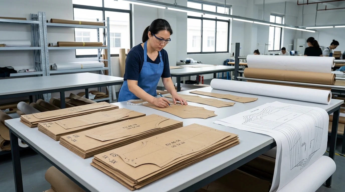 Custom sizing pattern block EU US plus-size cycling apparel