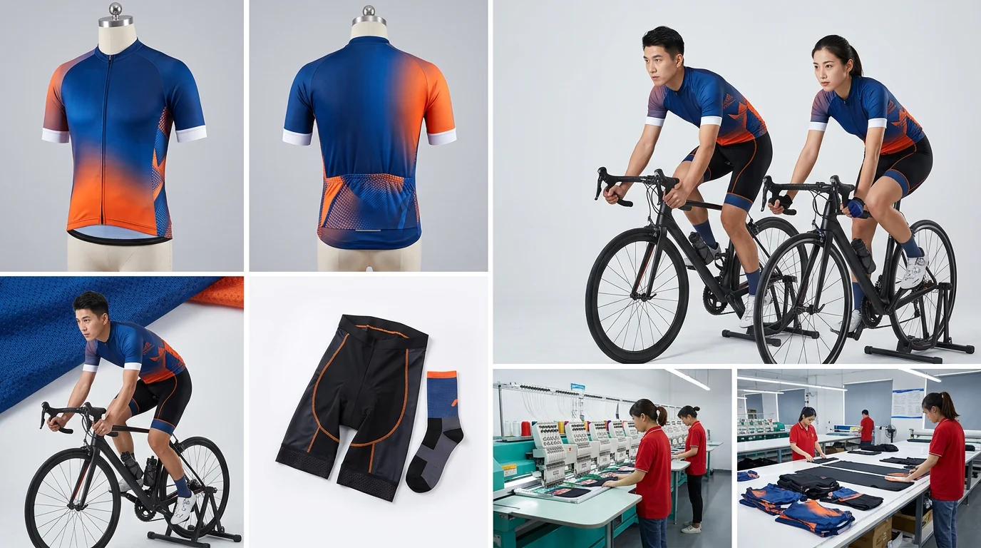 Low MOQ 50 piece cycling apparel production