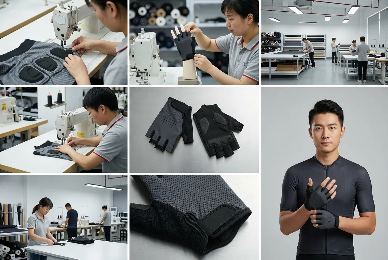 Custom Half-Finger Cycling Gloves OEM