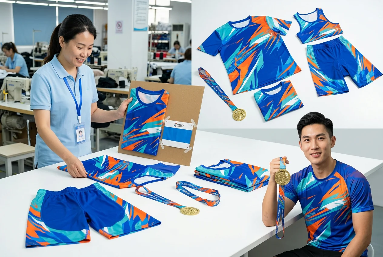 Race event finisher kit with sublimation print