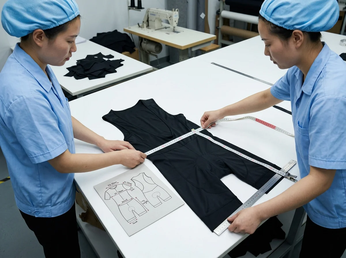 Tape measurement of cycling vest waist leg length and bib strap against size chart