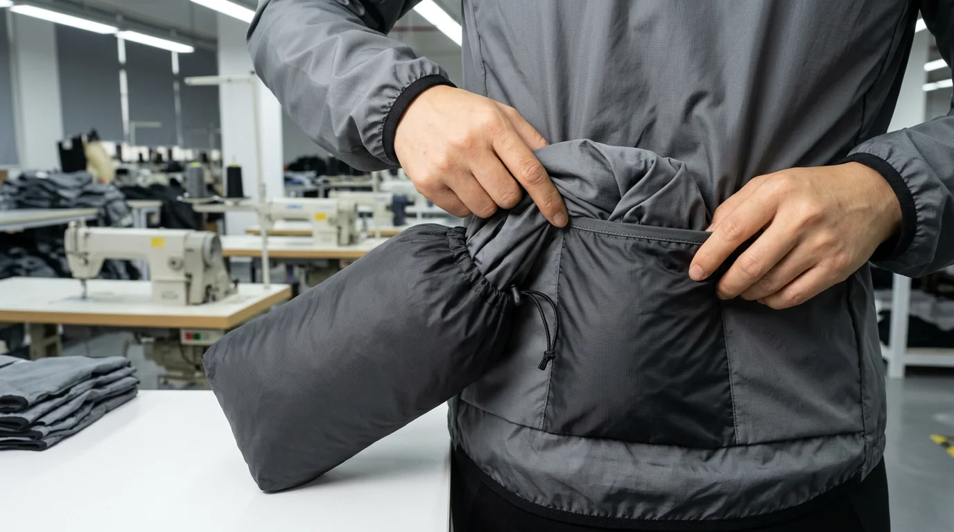 Integrated stuff sack