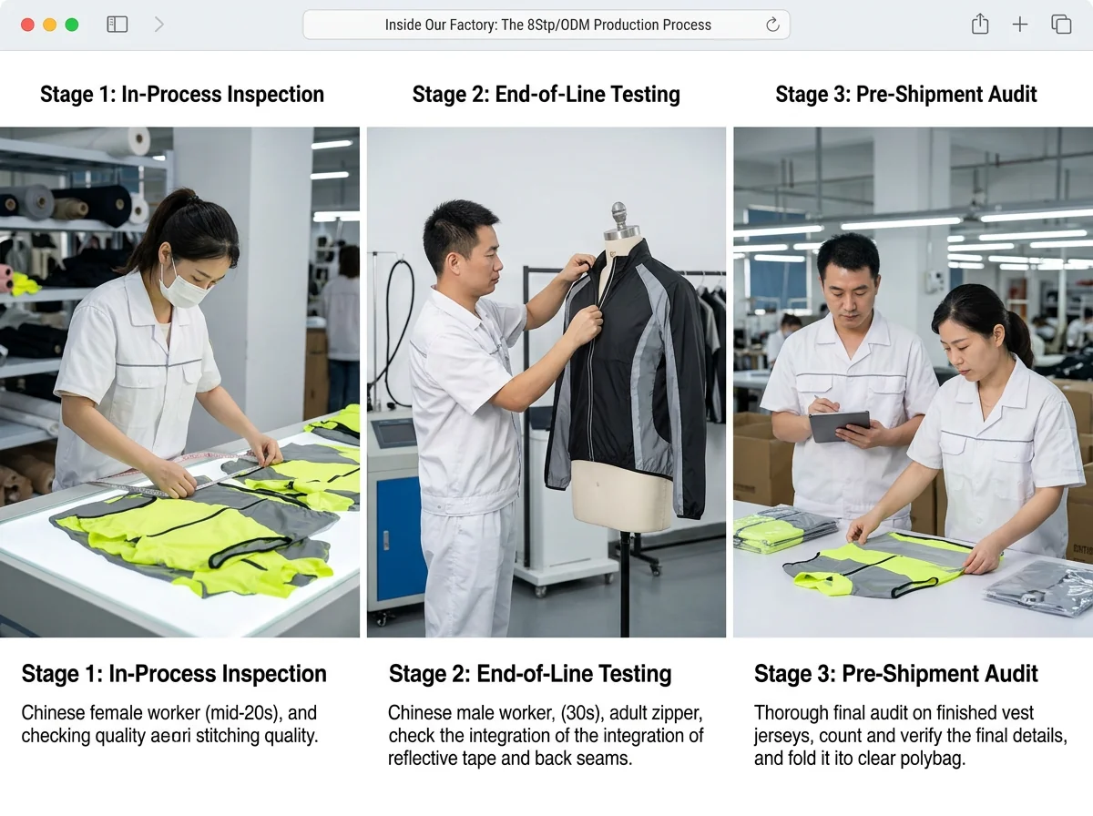 3-stage quality control inspection