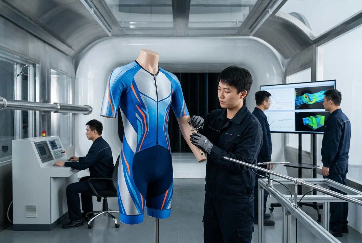 Pro triathlon team custom race suit wind tunnel