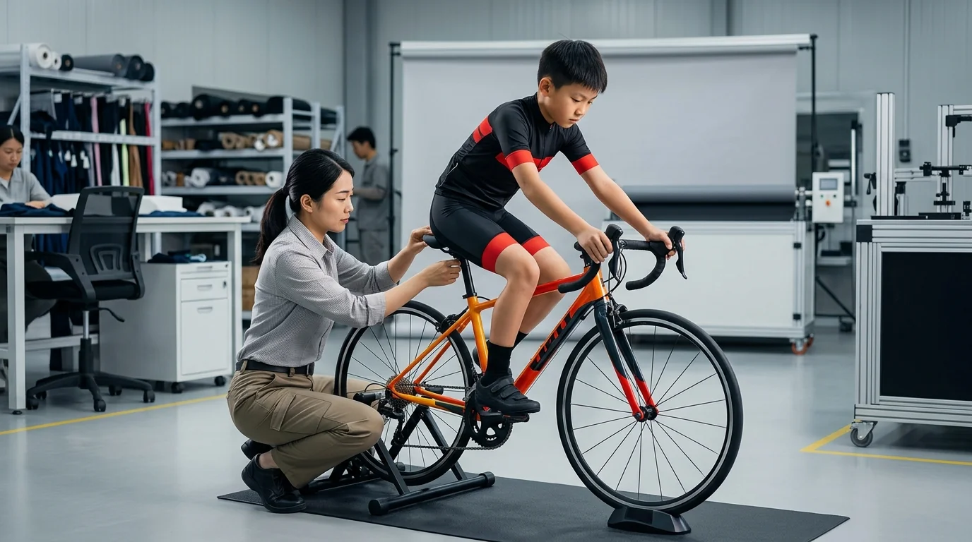 Youth junior cyclist fitting and sizing